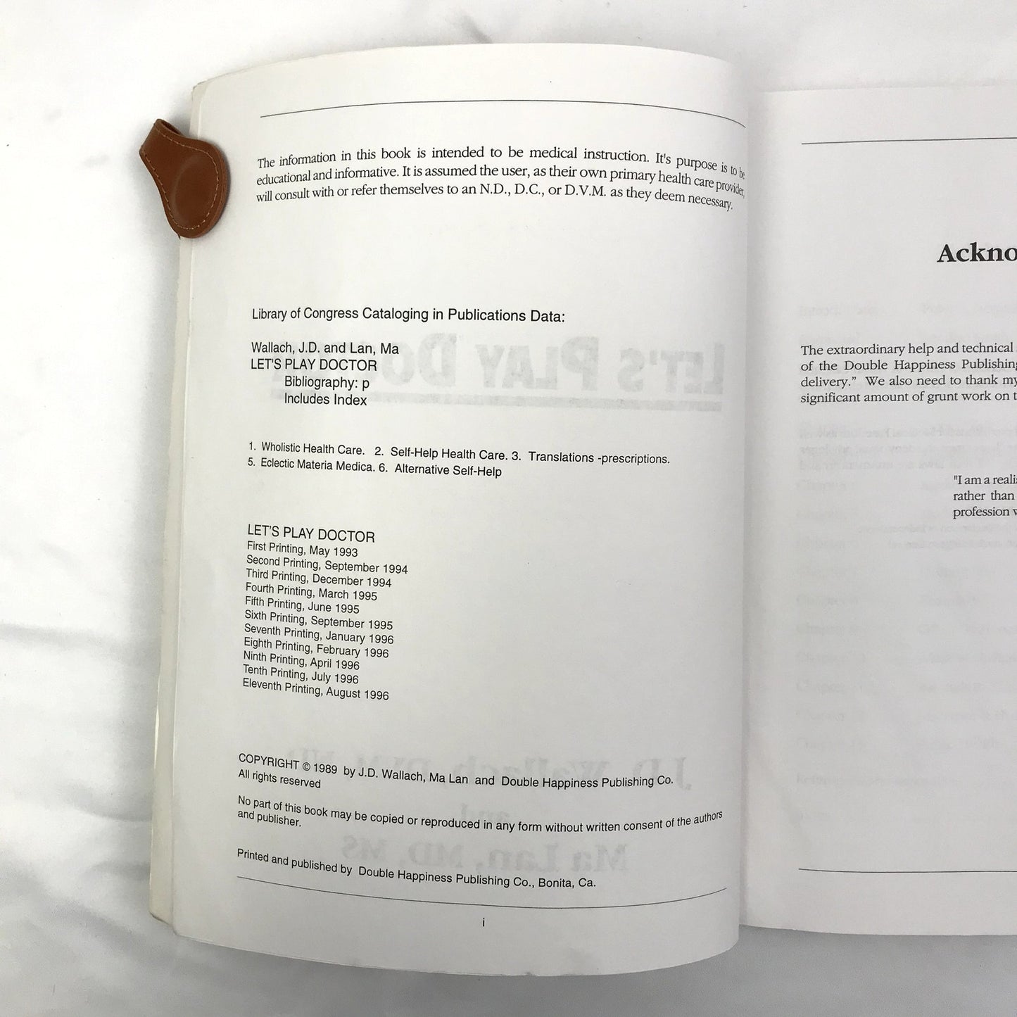 Let's Play Doctor Paperback Illustrated Book by Joel D. Wallach and Ma Lan 1996