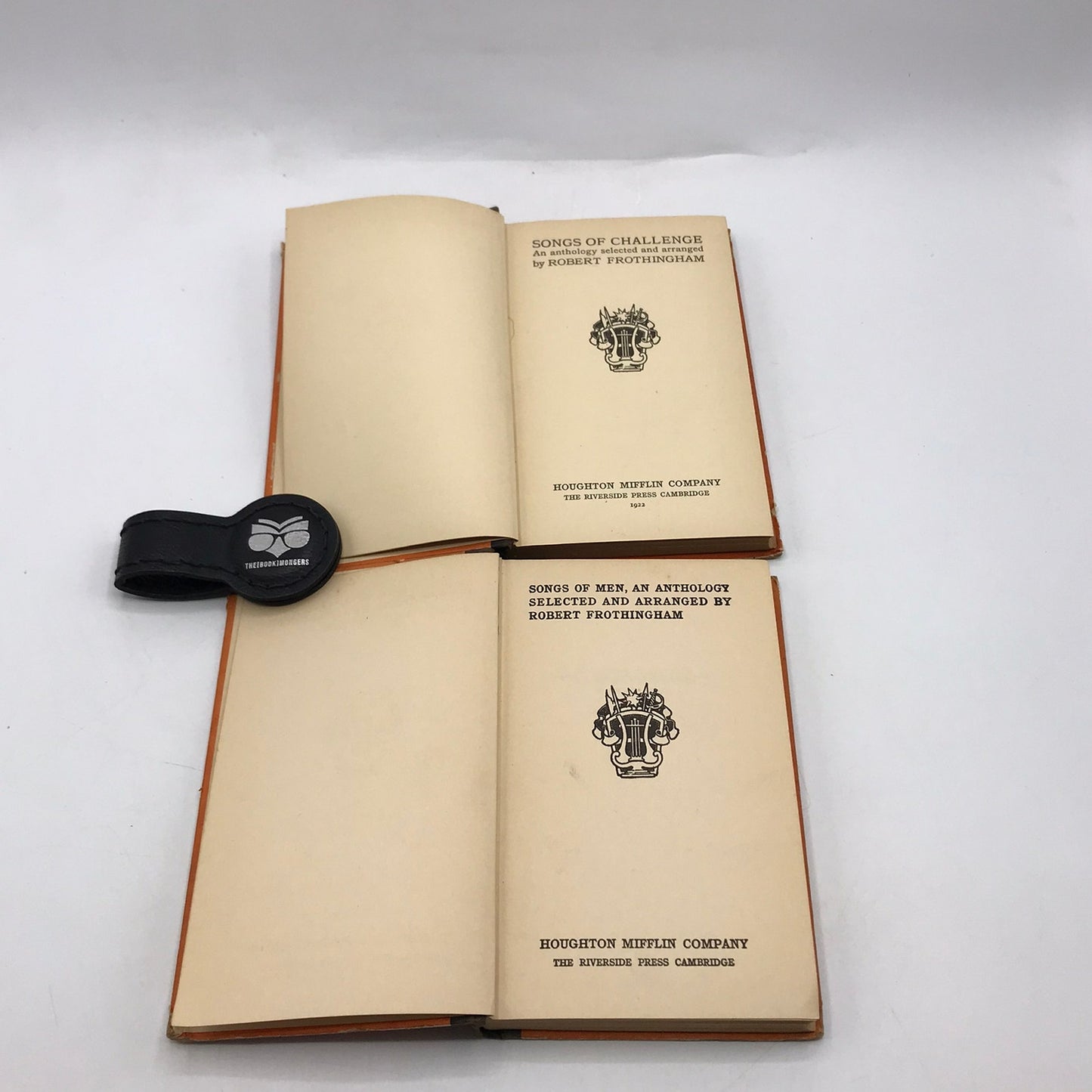 Songs of Challenge and Songs of Men Robert Frothingham Poetry History Lot of 2