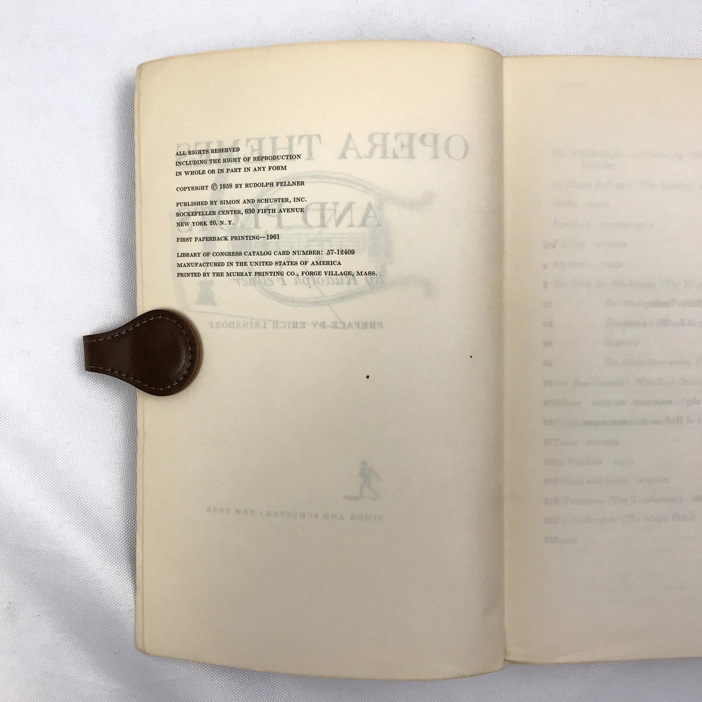 Opera Themes and Plots First Paperback Printing Book by Rudolph Fellner 1958