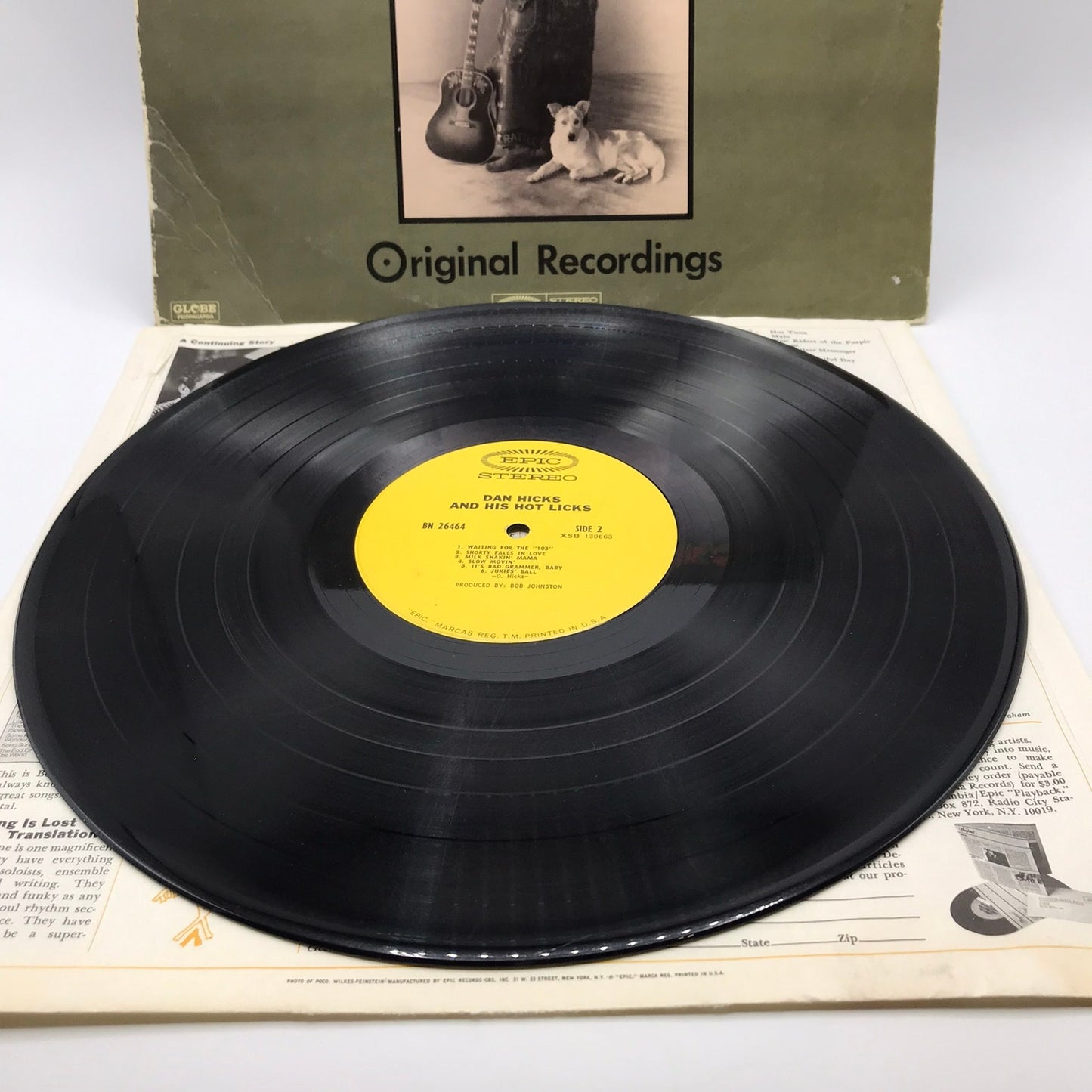 Dan Hicks and His Hot Licks Original Recordings Folk Country Rock LP Vinyl