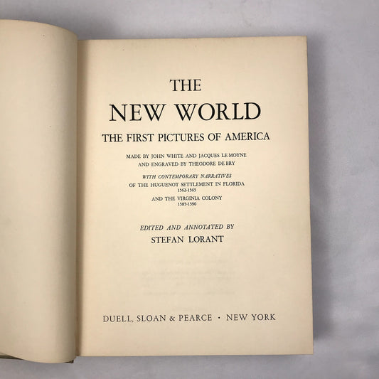 The New World: First Pictures of America Book Stefan Lorant 1946 First Edition