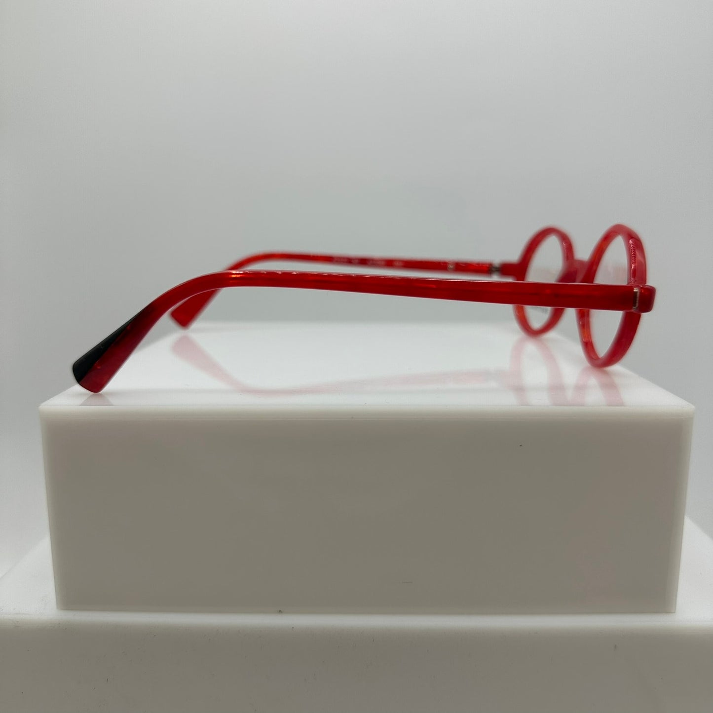 Alain Mikli A03085 002 Red Womens Round Acetate Eyeglass Frames 42-22-145