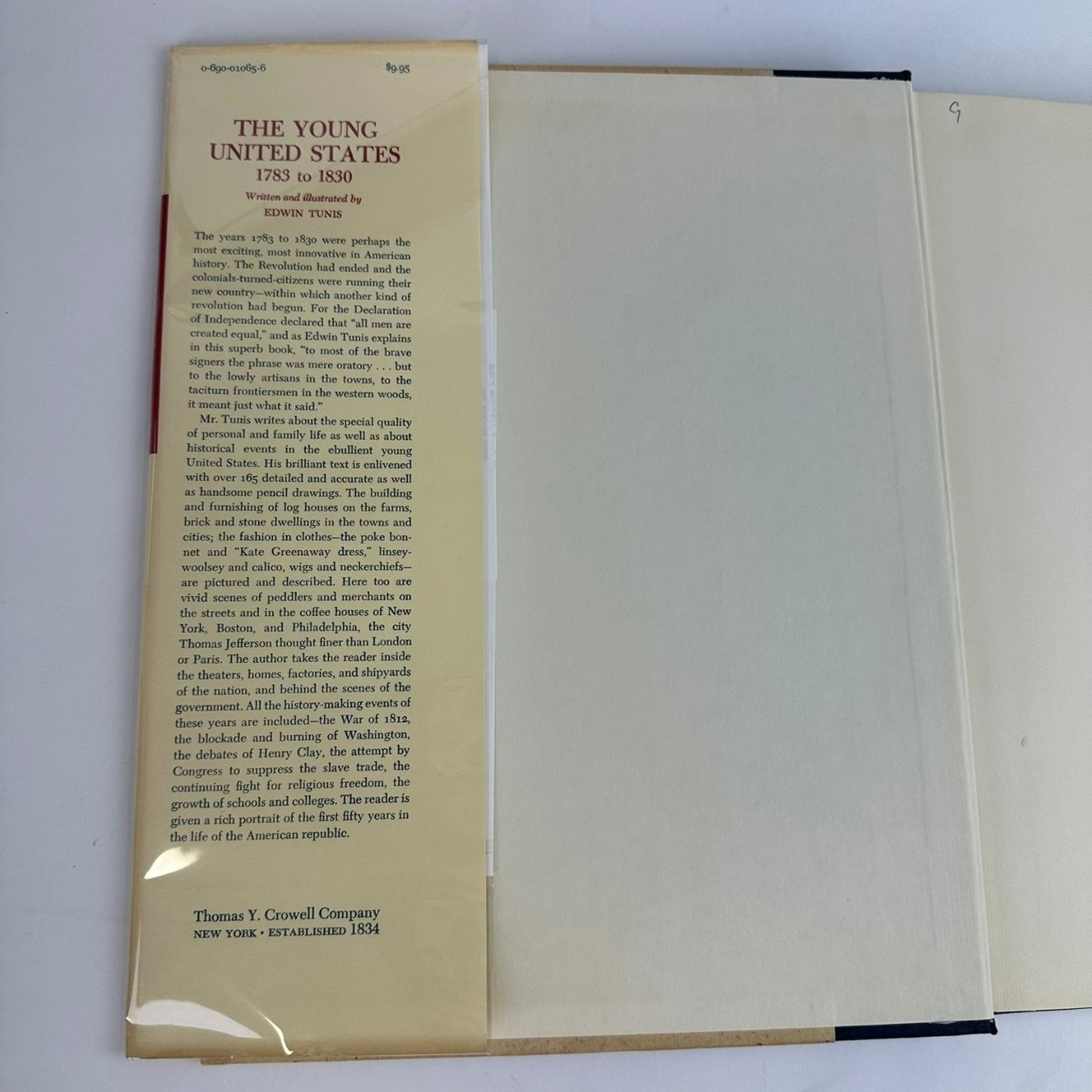 The Young United States 1783-1830 Edwin Tunis 1969 Illustrated American History