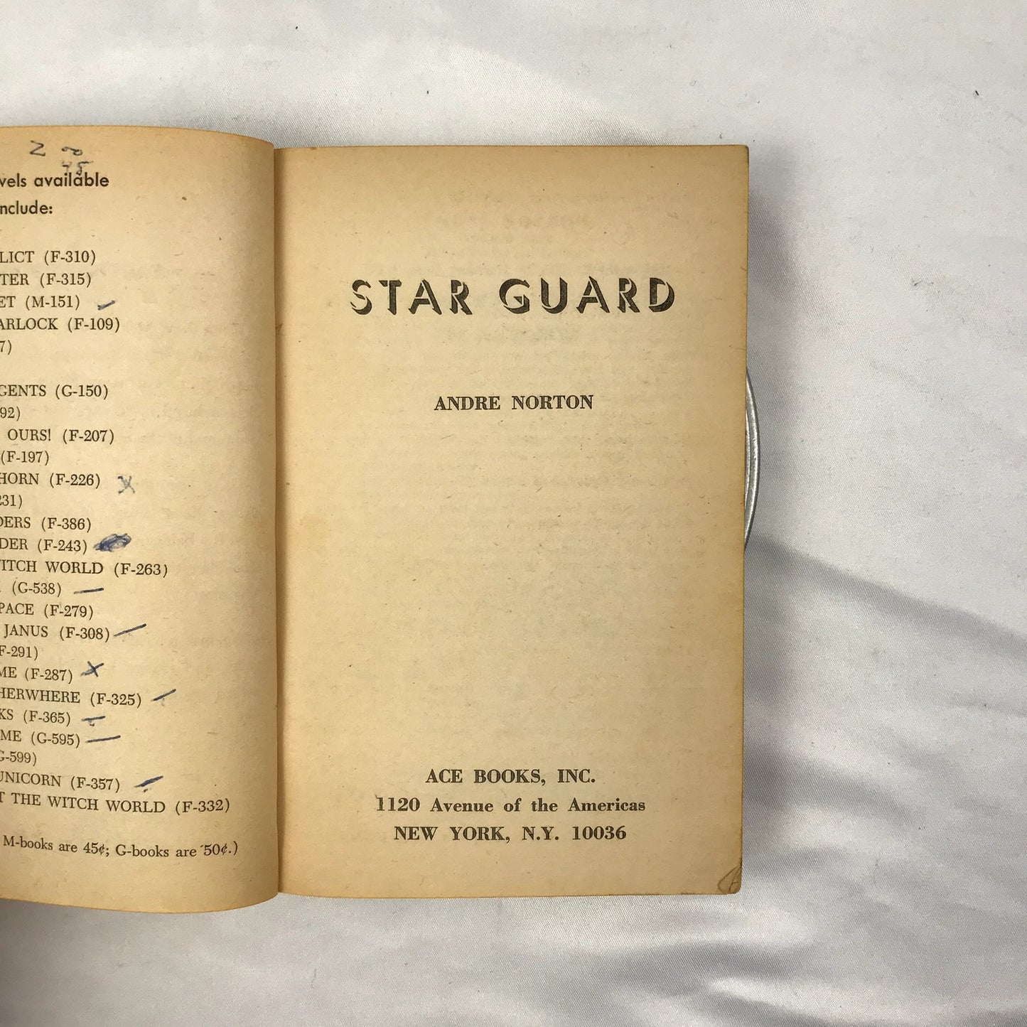 Star Guard by Andre Norton Science Fiction/Fantasy Novel 1955 Paperback Book