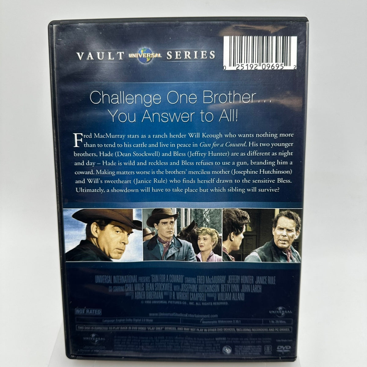 Gun for a Coward Universal Studios Western Action Adventure Film NTSC DVD Disc