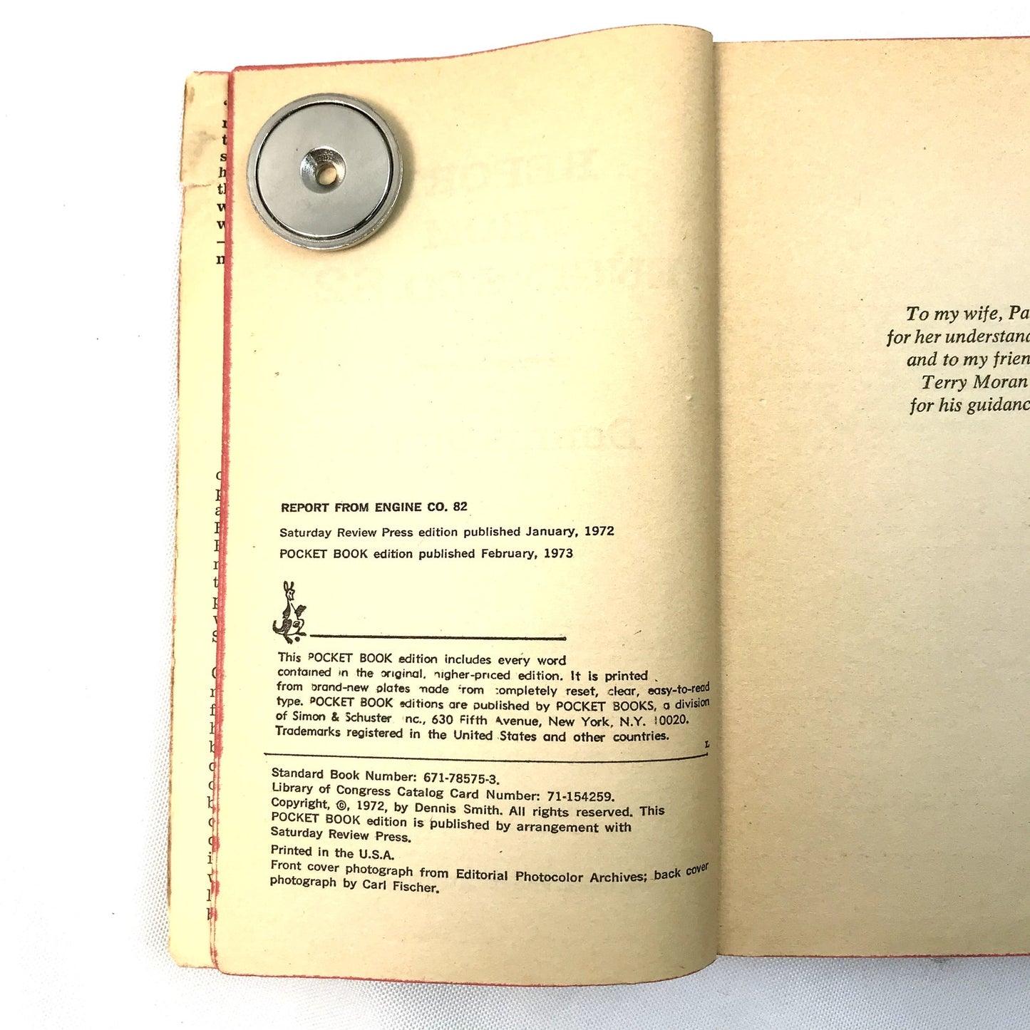 Report from Engine Co 82 Dennis Smith Firefighter Biography History Memoir 1973