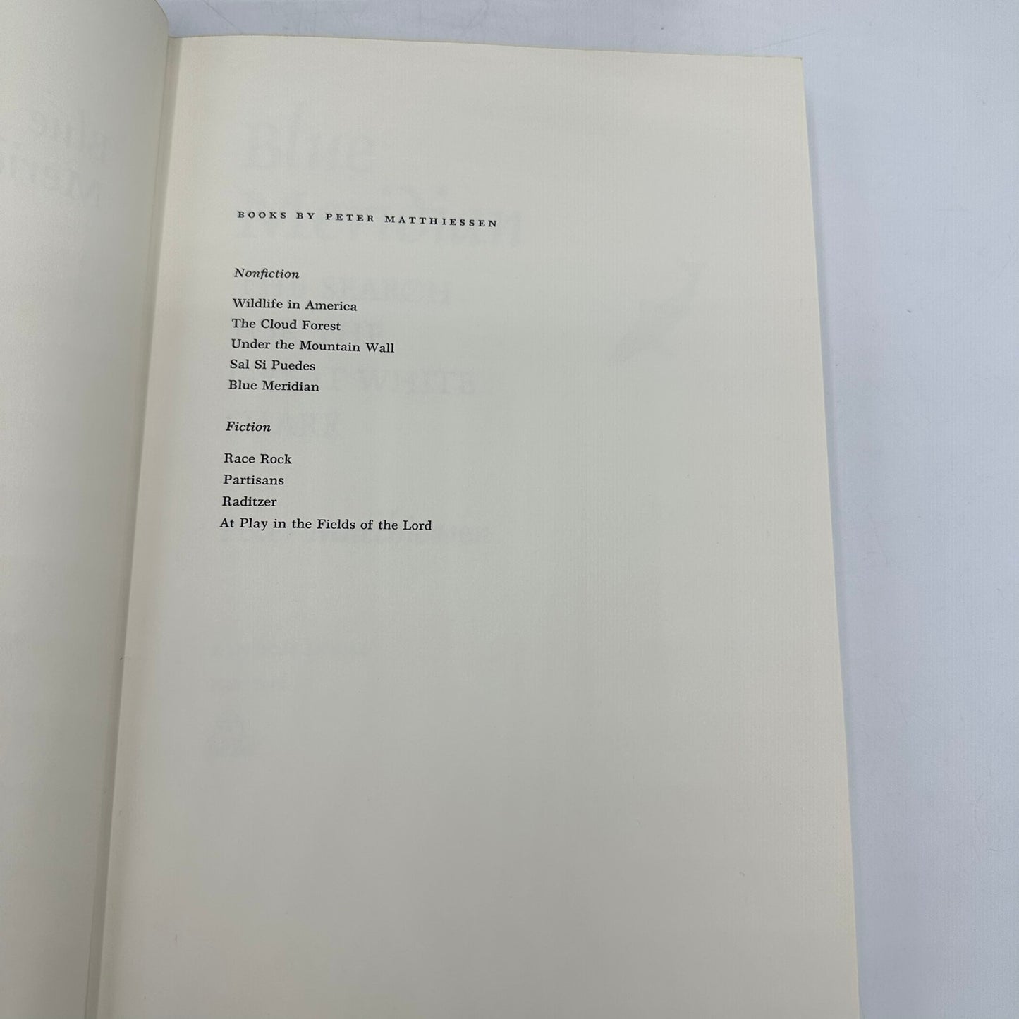 Blue Meridian Search for the Great White Shark Peter Matthiessen First Edition