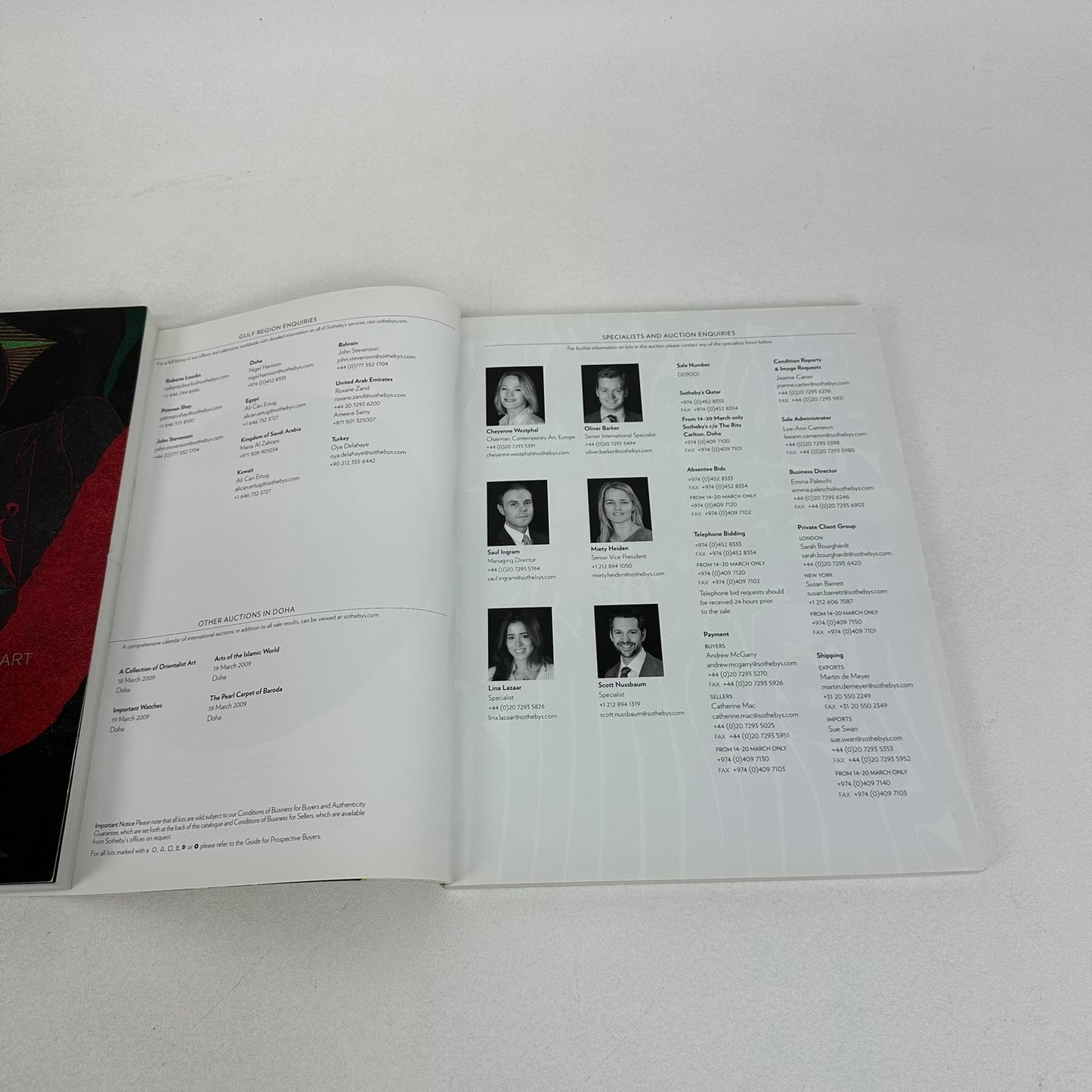 Sothebys Contemporary Art Auction Catalogs Lot of 2 Arab Iranian Modern 2009