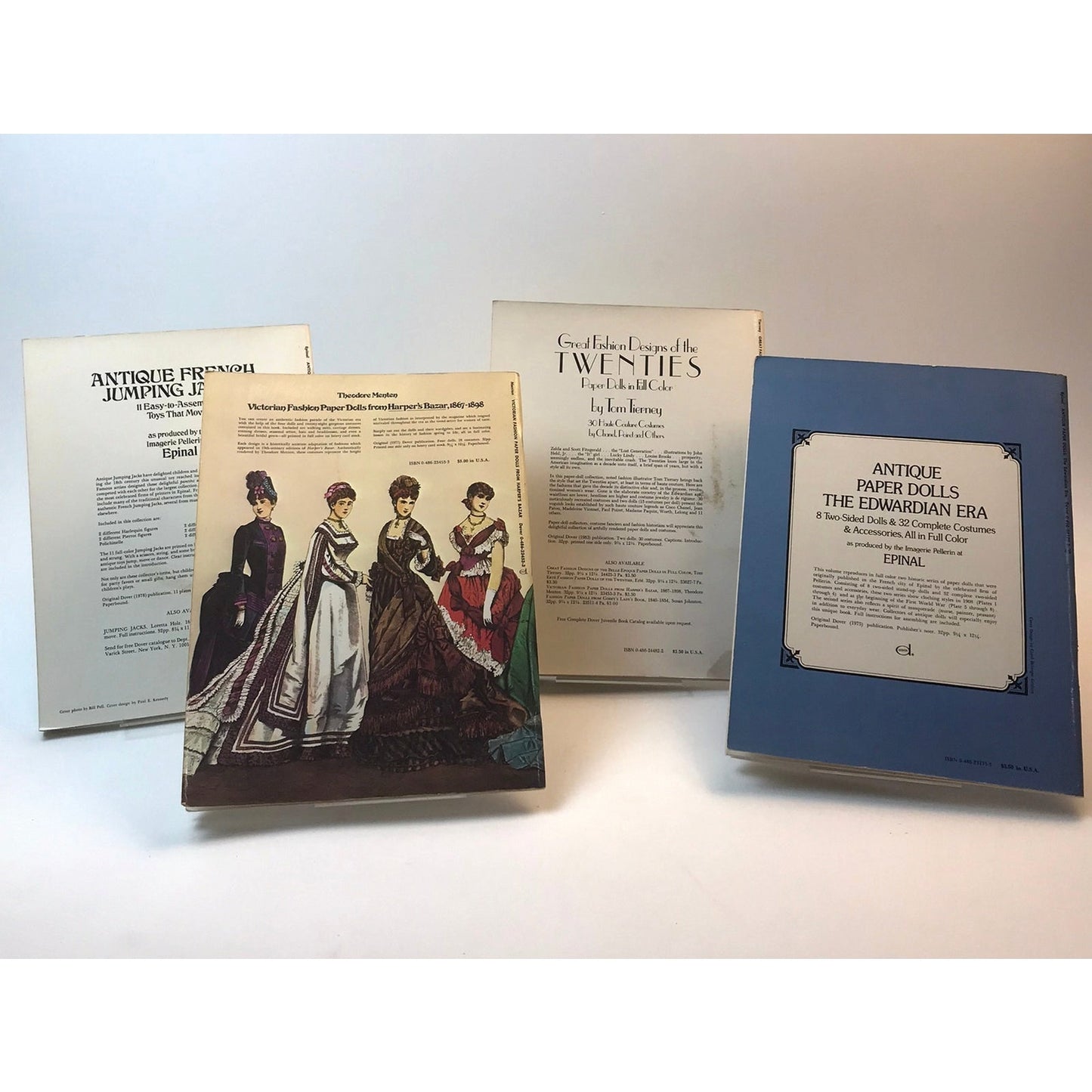 Lot of 4 Vintage Paper Doll Activity Books Illustrated Paperbacks 1980's Dover