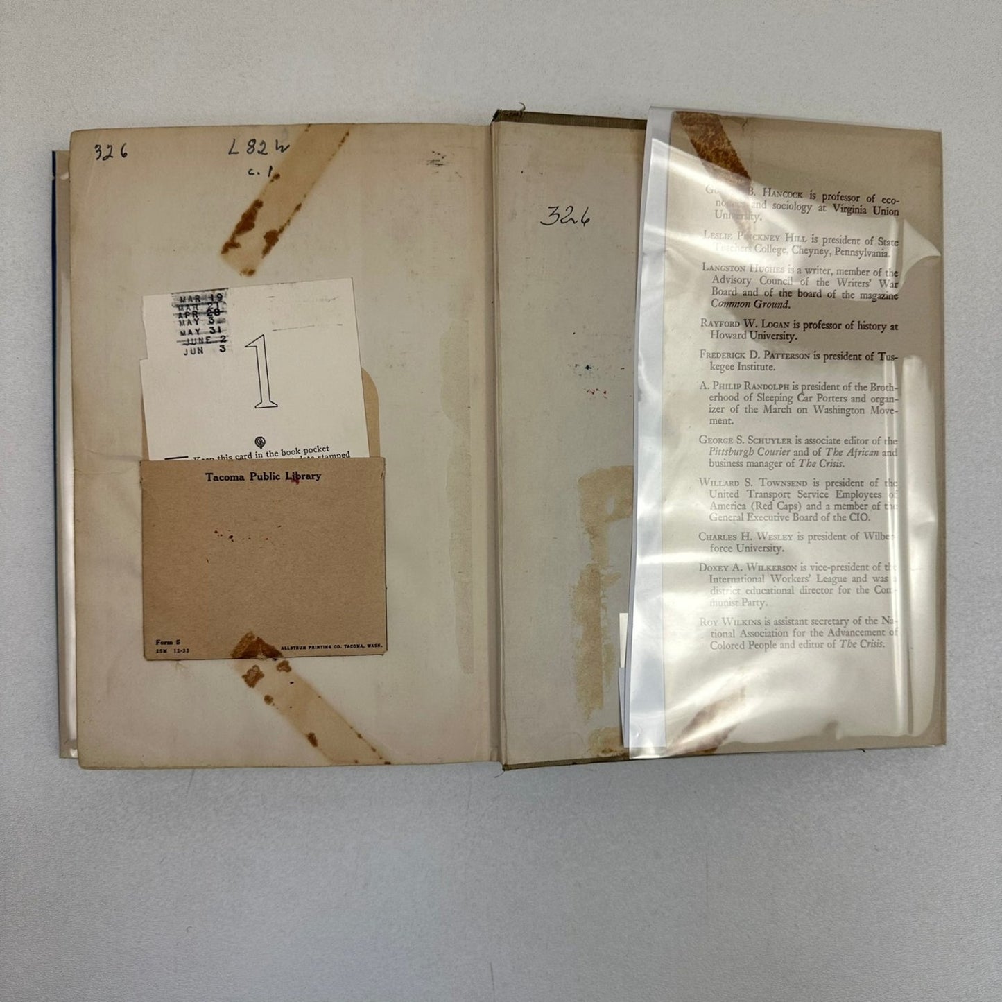 What the Negro Wants Logan Du Bois Hughes 1944 First Edition University NC Press