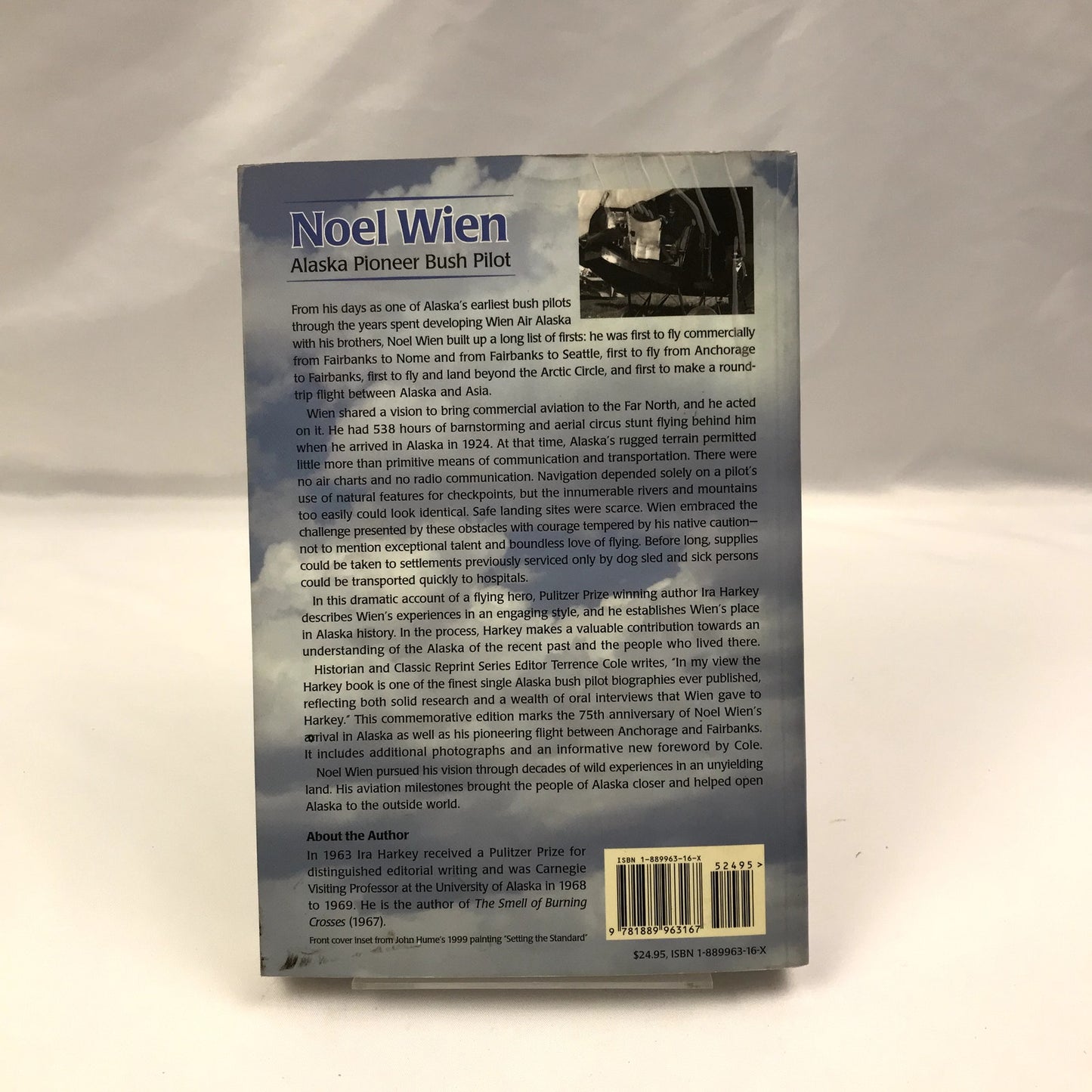 Noel Wien: Alaska Pioneer Bush Pilot SIGNED Paperback Book by Ira Harkey 1999