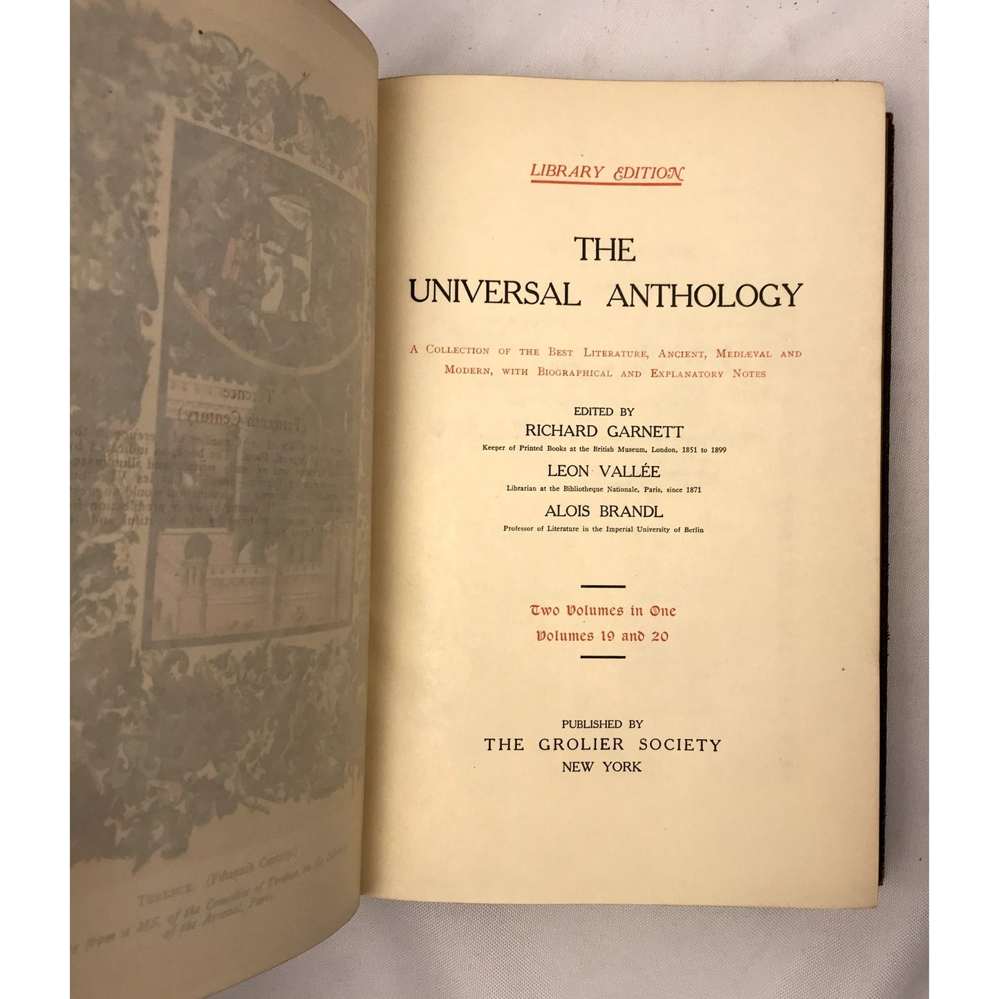 The Universal Anthology Partial Set of 6 Collection of the Best Literature 1899