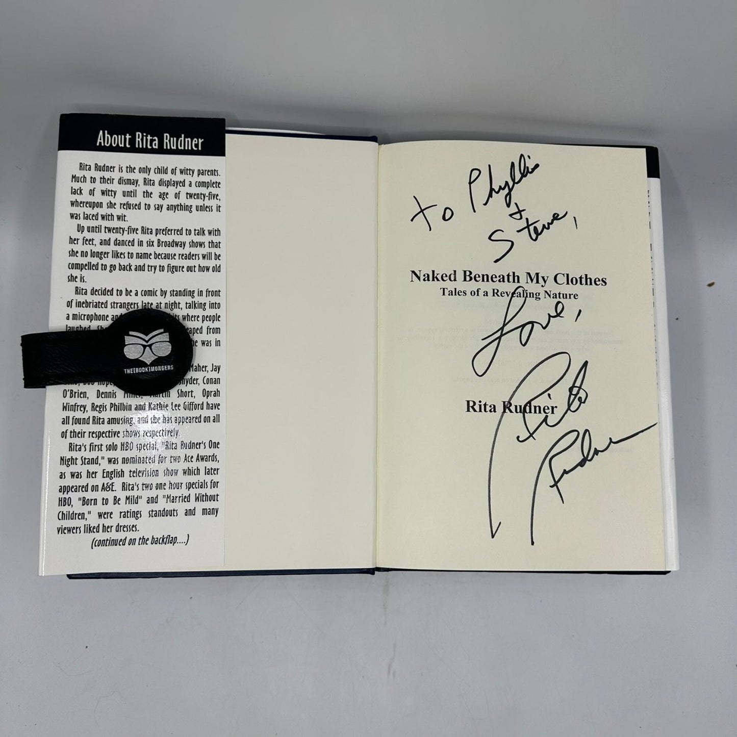 Naked Beneath My Clothes Rita Rudner 2001 Signed Inscribed Memoir 1st Books