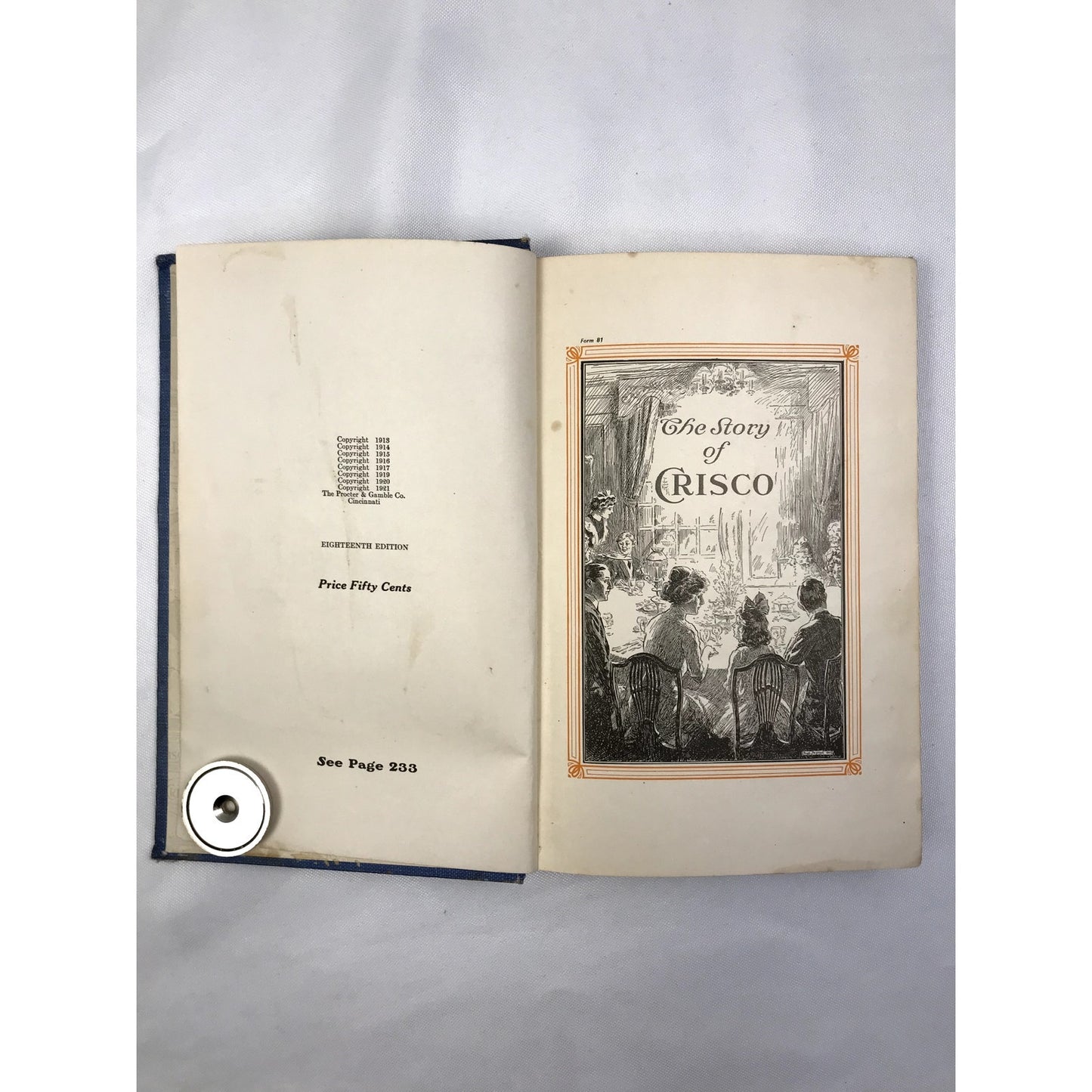 A Calendar of Dinners with 615 Recipes Marion Harris Neil Cookbook Crisco 1921