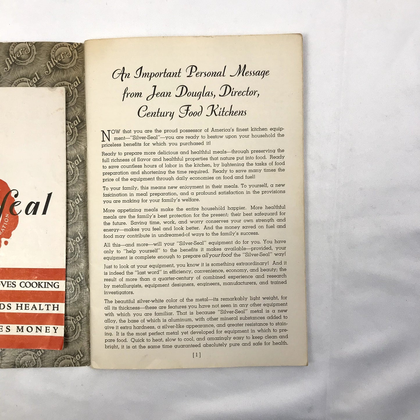 Simplified Healthful Food Preparation: Silver-Seal Century Metalcraft Co 1936