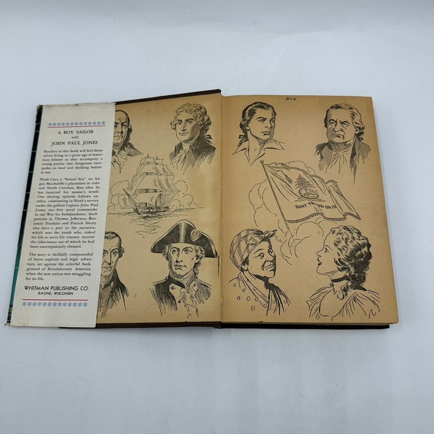 A Boy Sailor with John Paul Jones H. C. Thomas 1946 Illustrated Whitman