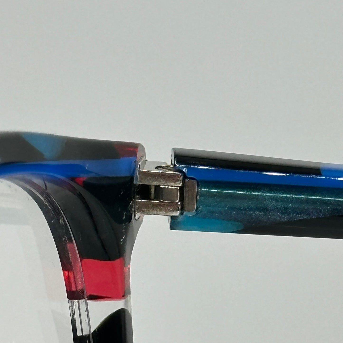Alain Mikli A03069 014 Red Teal Stained Glass Womens Round Frames 54-17-140
