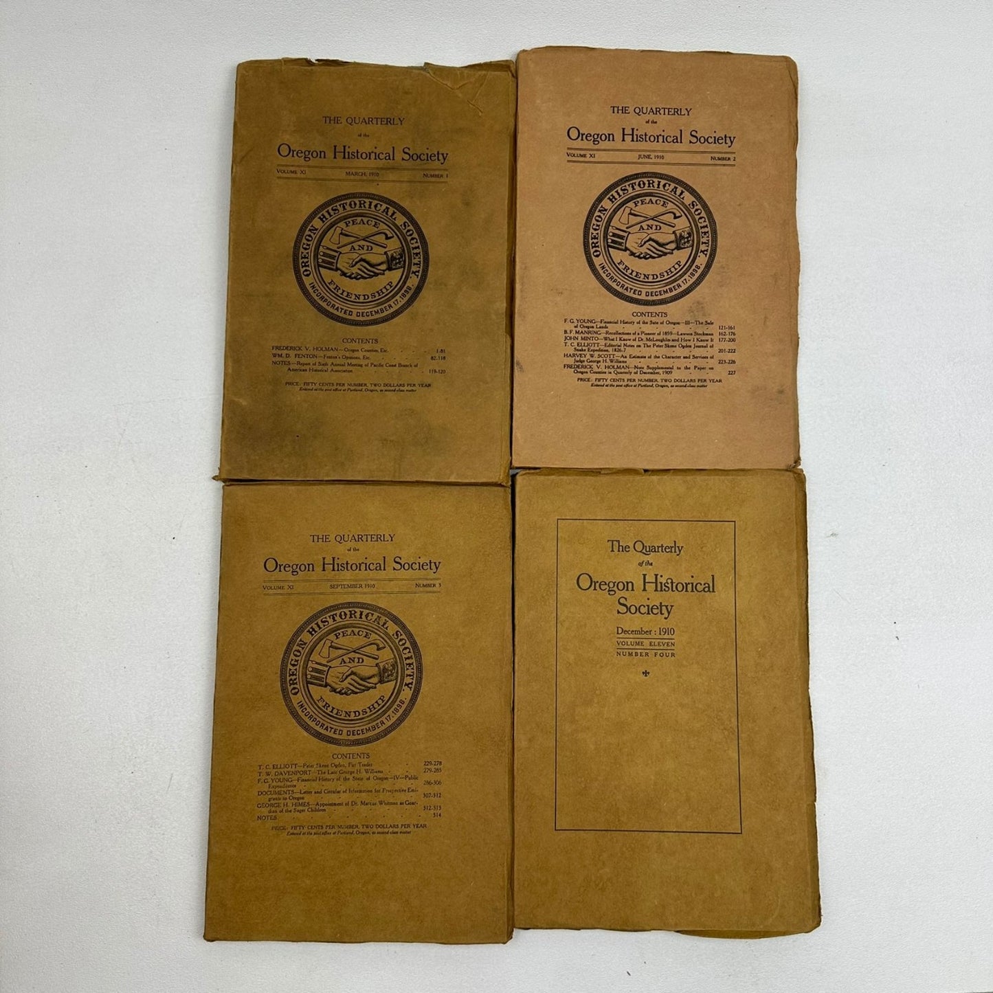 Oregon Historical Society Quarterly Journal 1910-1916 PNW History 28 Periodicals