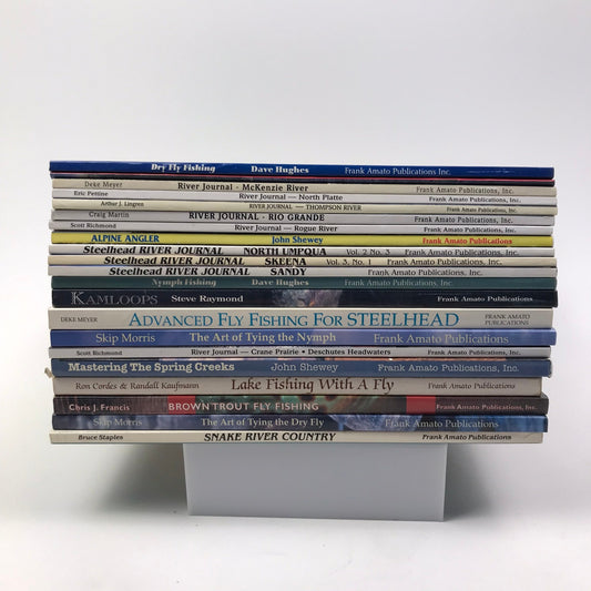 Lot of 21 Fly Fishing Books Frank Amato Publications Illustrated Paperbacks