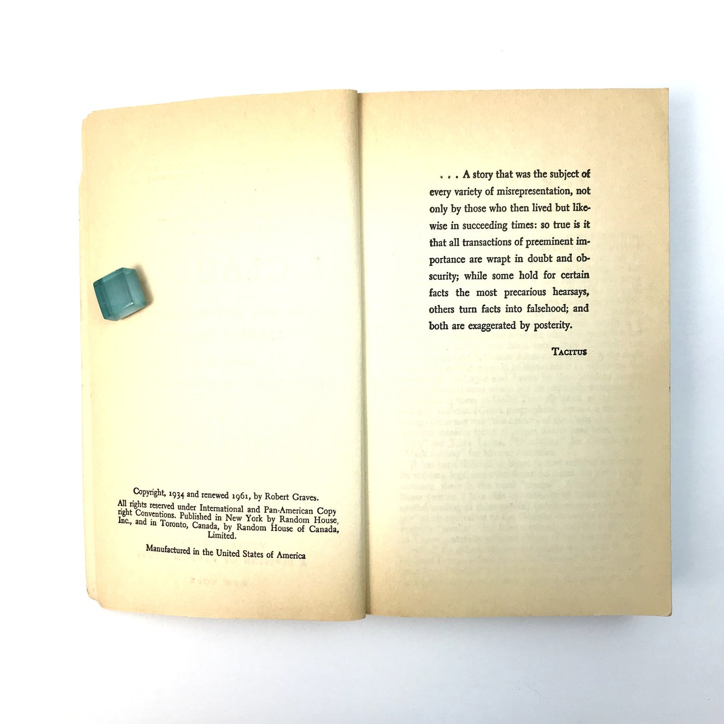 I Claudius Robert Graves Autobiographical Novel Literature Ancient History 1961