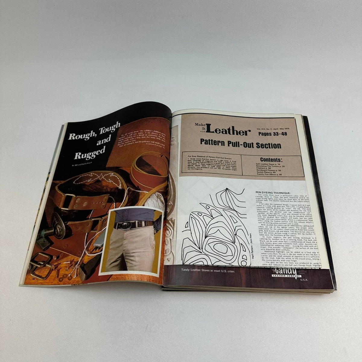 Make It with Leather Magazine April-May 1975 Tandy Leather Craftsman Vintage