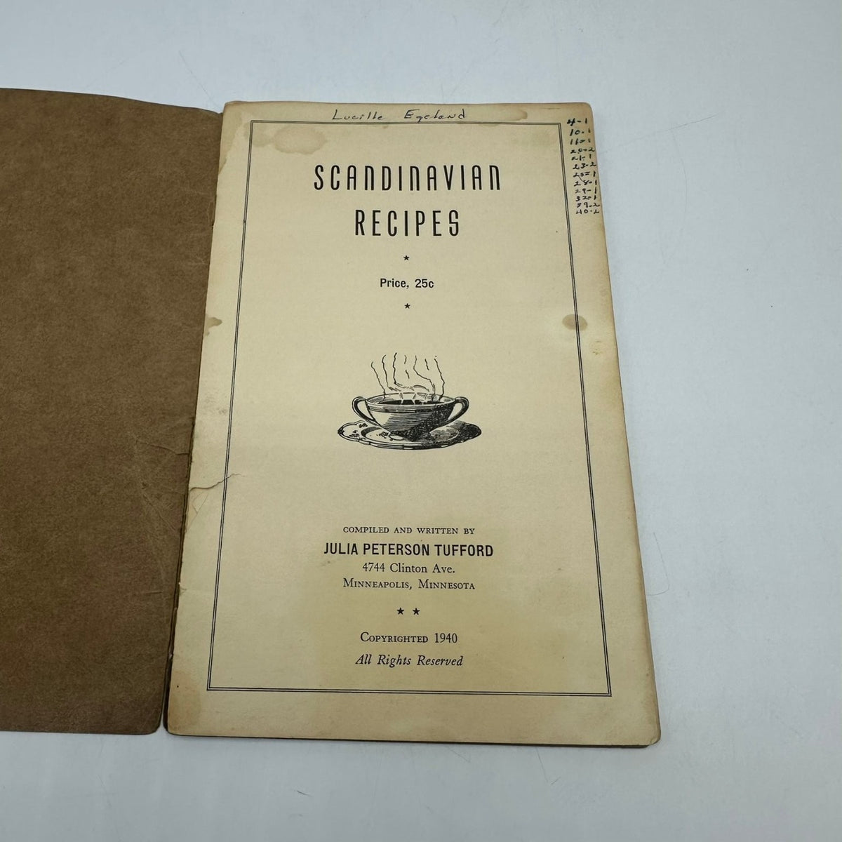111 Scandinavian Recipes Julia Peterson Tufford 1940 Vintage Cookbook