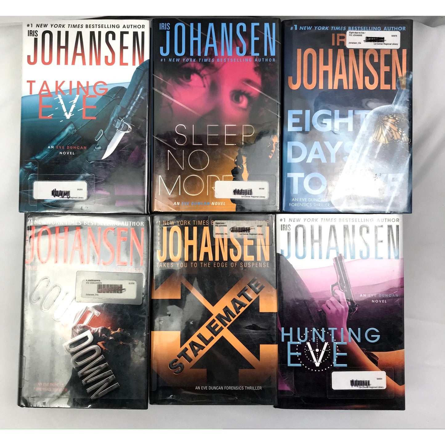 Eve Duncan Series Lot of 12 Hardcover Mystery Novels by Iris Johansen Ex-Library