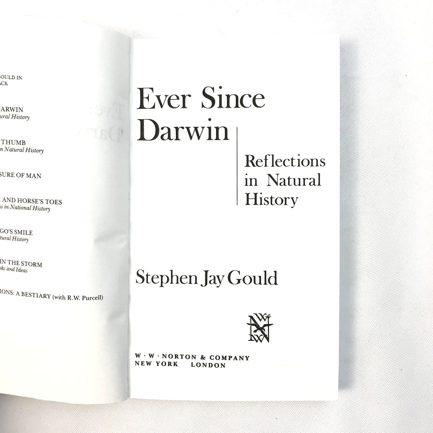 Ever Since Darwin: Reflections in Natural History Book by Stephen Jay Gould 1979