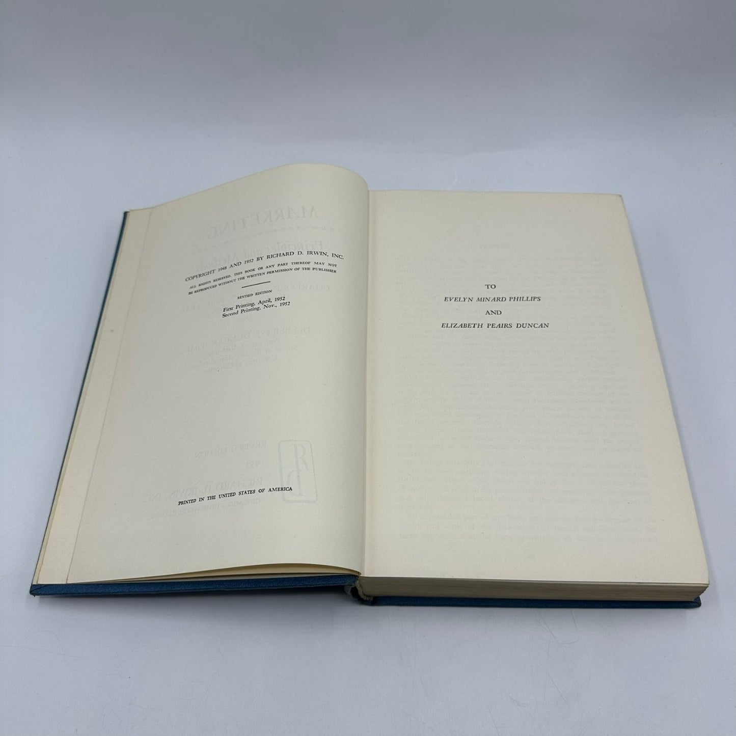 Marketing Principles and Methods Phillips Duncan 1953 Revised Edition Irwin