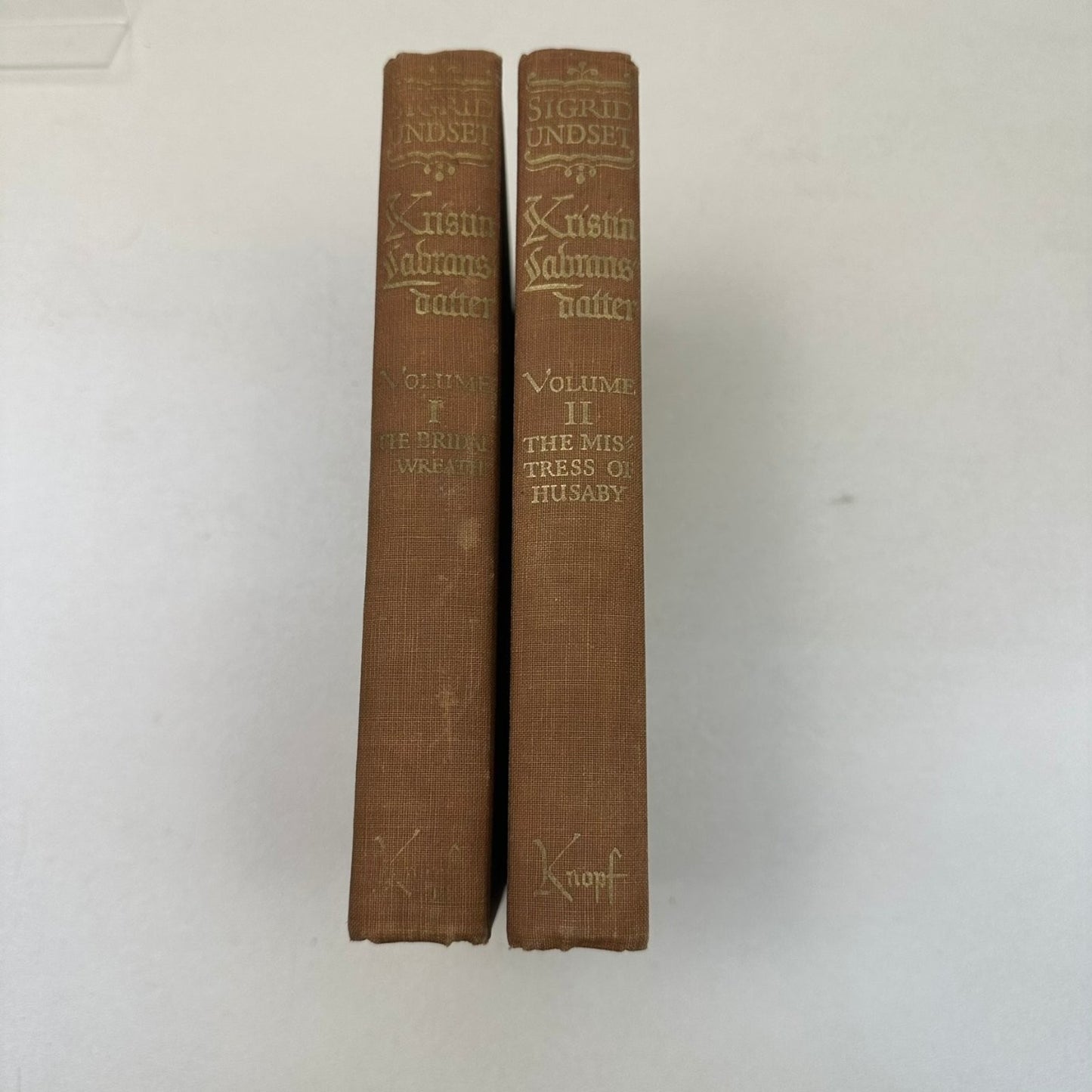 Kristin Lavransdatter Sigrid Undset 1946 2 Vol Set Alfred A. Knopf Vintage