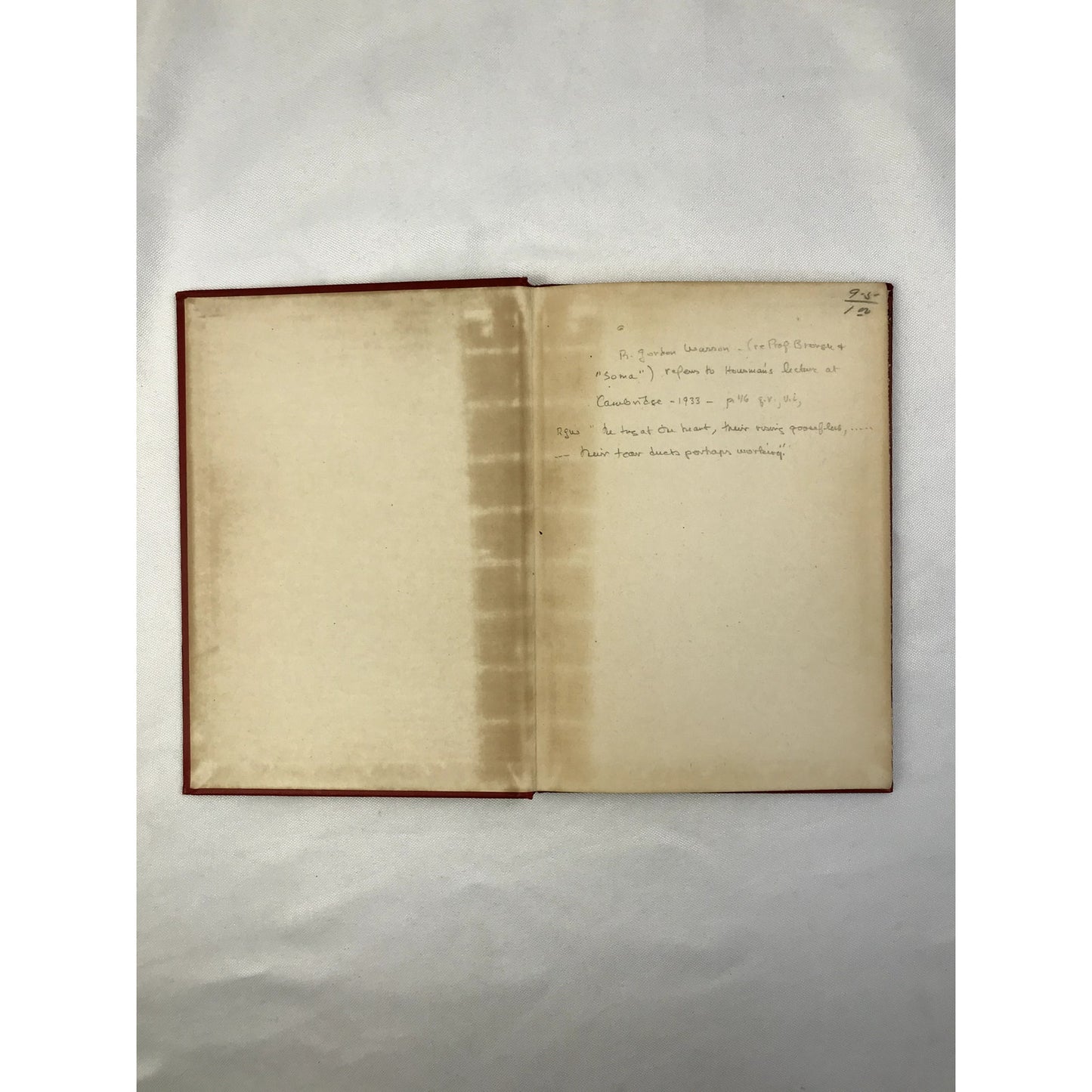 The Name and Nature of Poetry Red Hardcover Book by A. E. Housman 1933