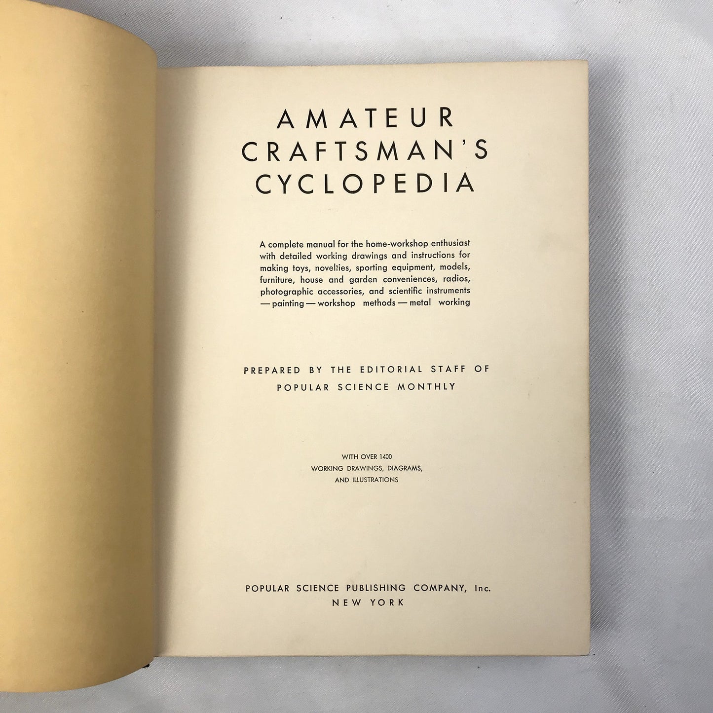 Amateur Craftsman’s Cyclopedia Hardcover by Popular Science Monthly 1940