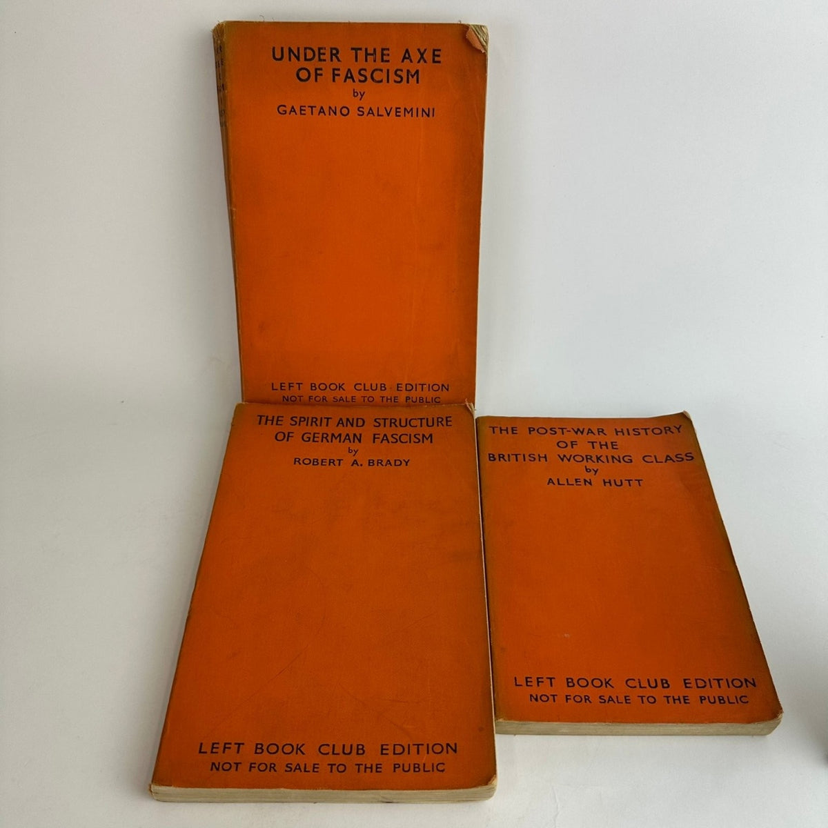 Left Book Club Set of 3 Fascism & British Working Class History Gollancz
