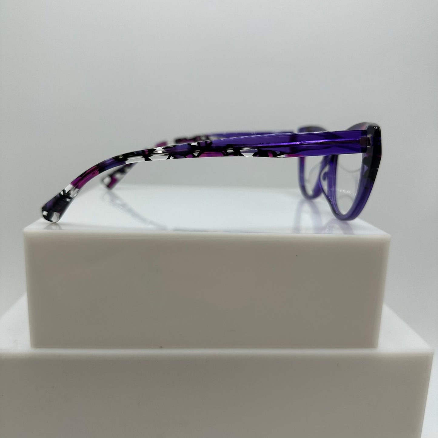Alain Mikli Coralli A03142 004 Violet Transparent Cyclamen Cat Eye 52-15-145