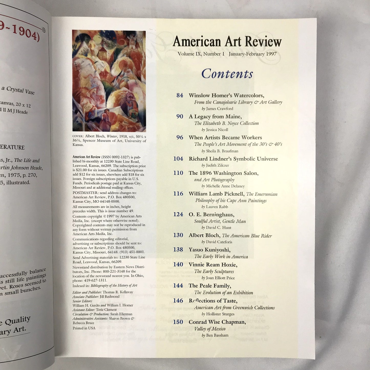 Lot of 6 American Art Review Illustrated Photographic Magazines 1997 Vol IX, 1-6