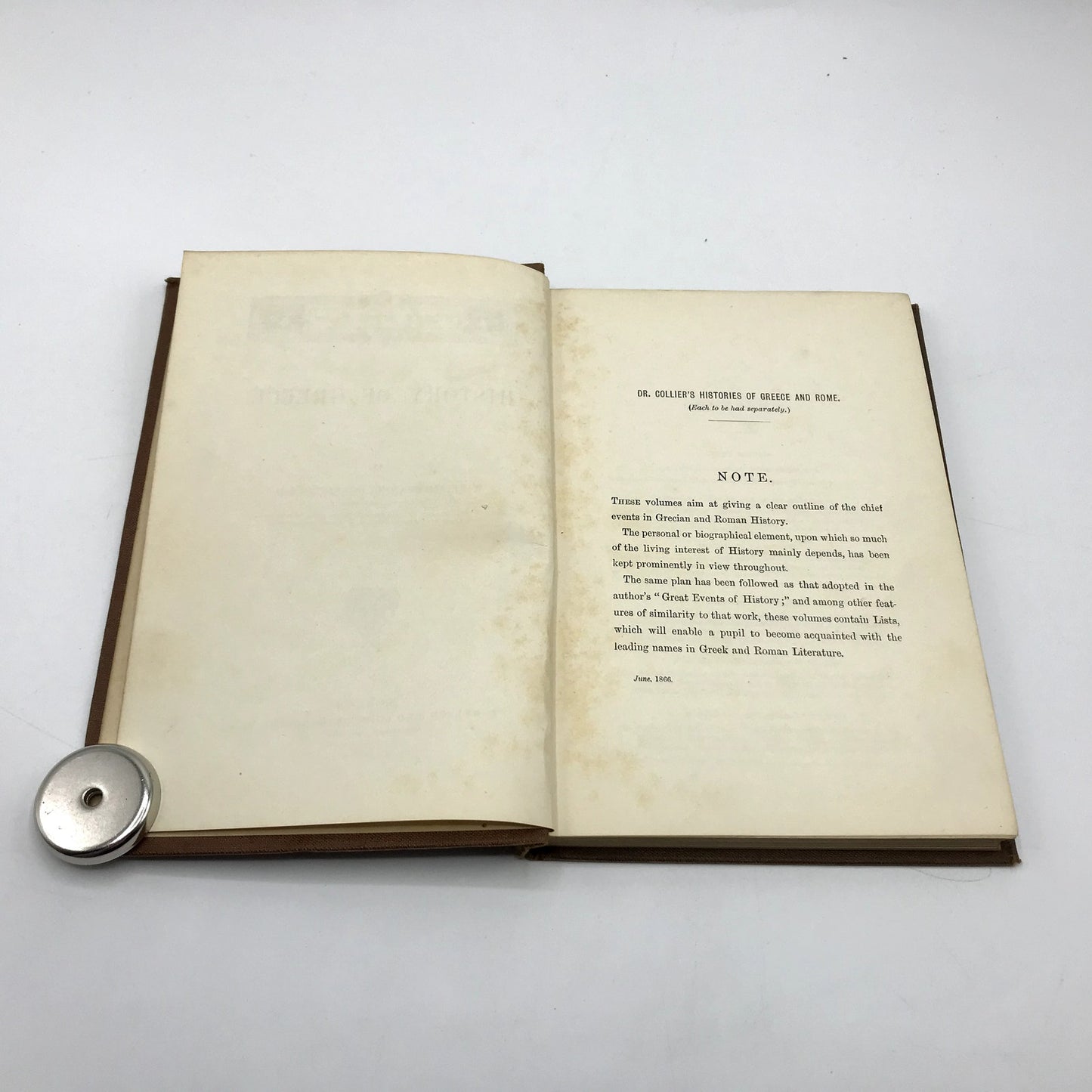 History of Greece Nelson's School Series William Francis Collier 1883 Hardcover