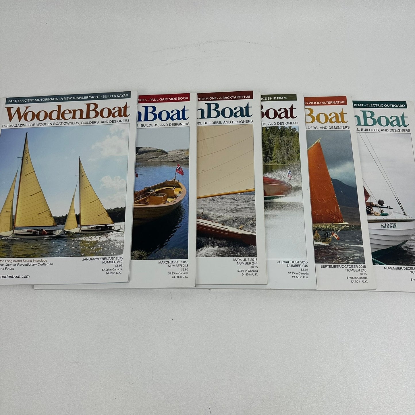 WoodenBoat Magazine 6 Issues 2015 Complete Year Nautical Boating Sailing Hobbies