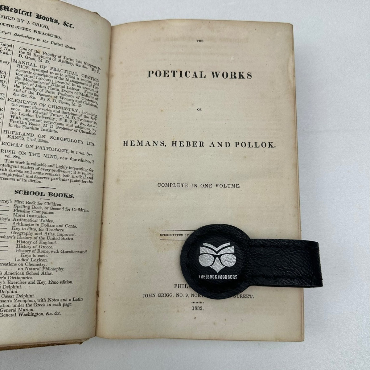 Goldsmith's Poetical Works Coleridge Collins Grigg's Splendid Library Ed 1833