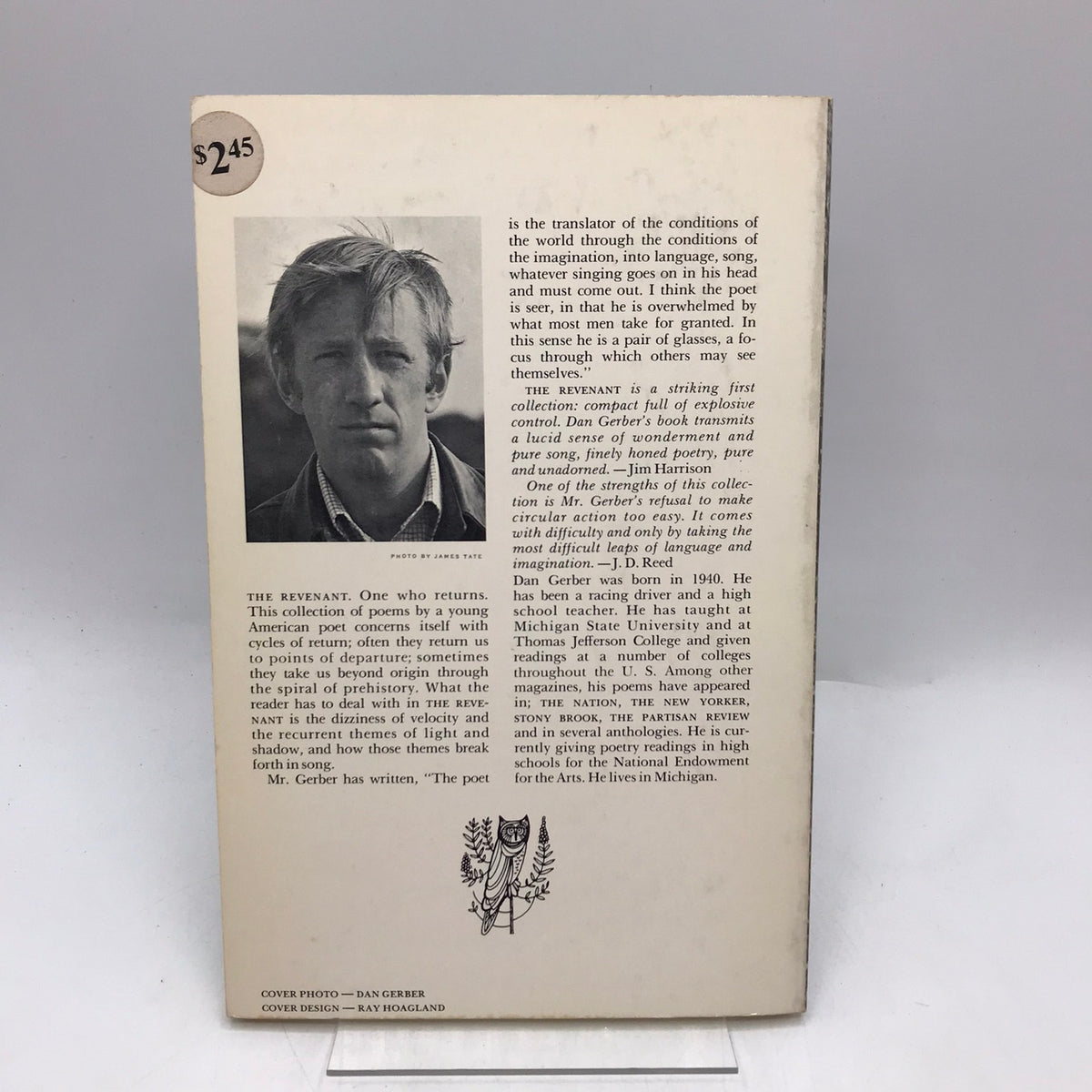 The Revenant Dan Gerber SIGNED Spiritual Mortality Solitude Contemporary Poetry