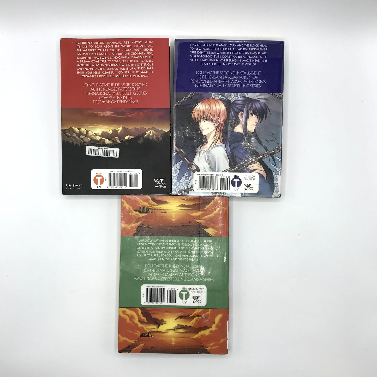 Lot of 3 Maximum Ride: The Manga Books Vols 1-3 James Patterson & Narae Lee