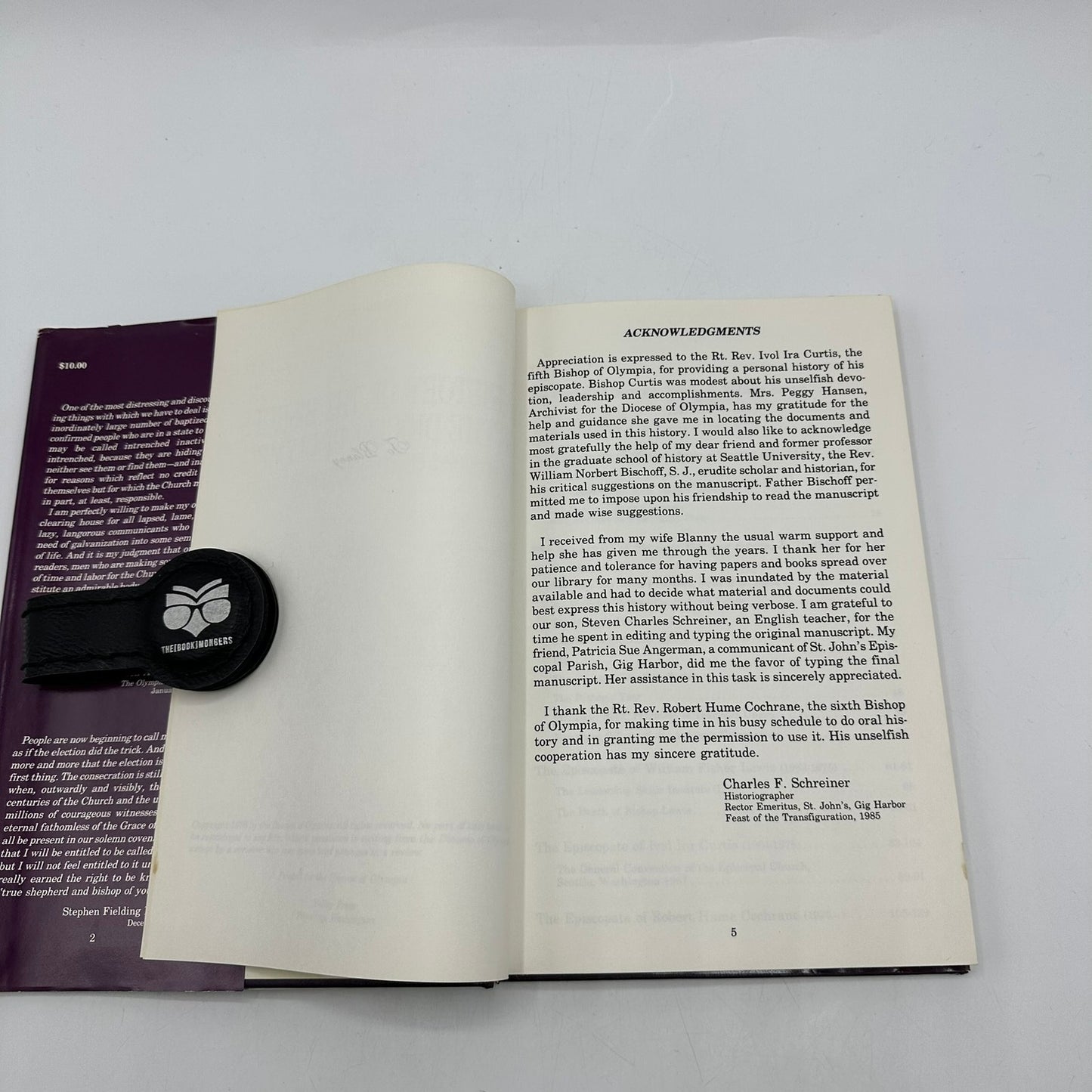 A History of the Bishops of the Diocese of Olympia Charles F Schreiner SIGNED