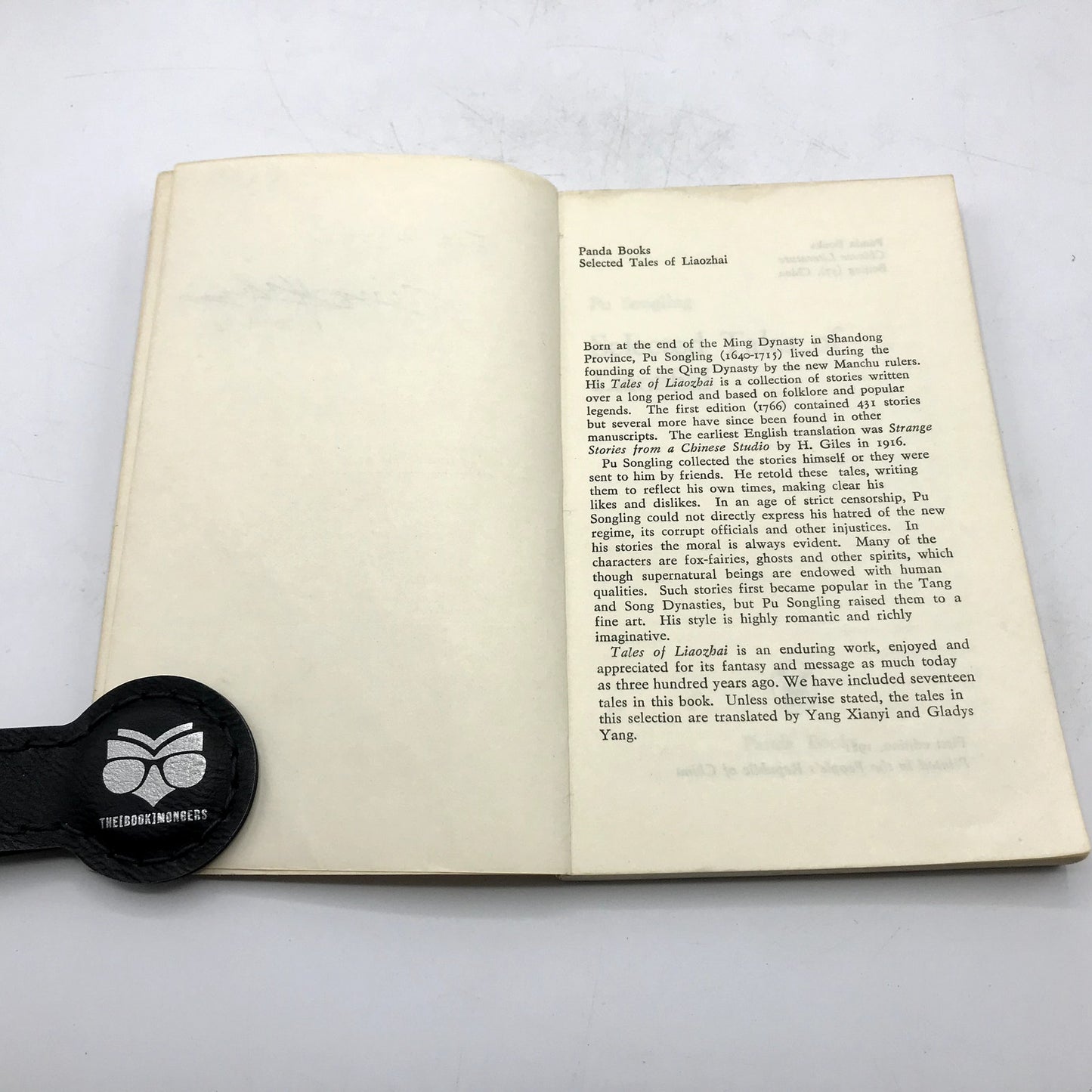 Selected Tales of Liaozhai Rare Paperback Book by PU Songling 1st Edition 1981