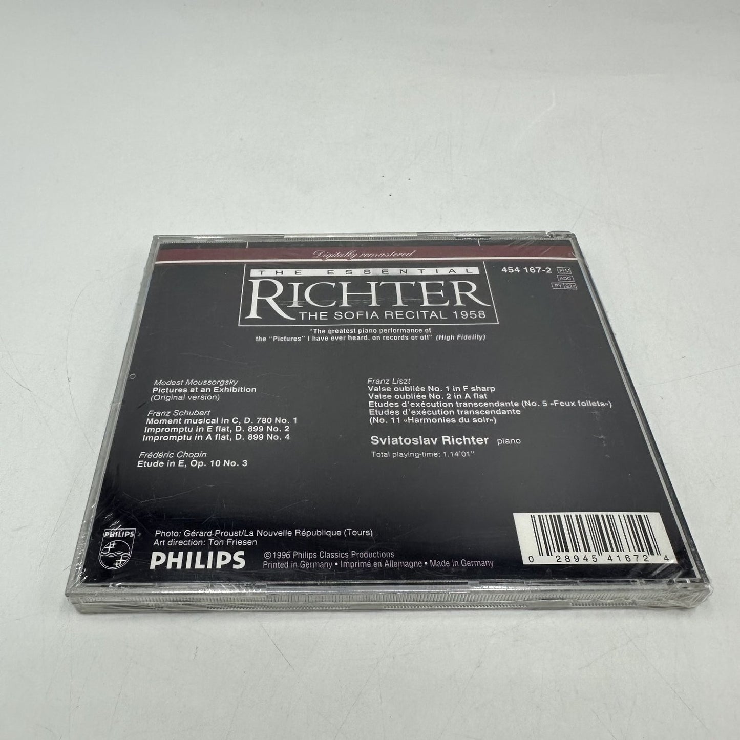 Sviatoslav Richter – The Sofia Recital 1958 CD 1996 Digitally Remastered Philips
