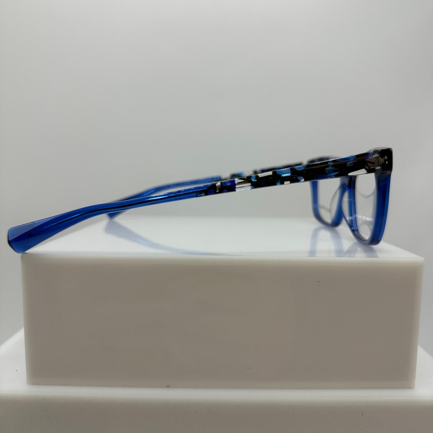 Alain Mikli A03037 011 Blue Mosaic Transparent Womens Square Frames 53-15-140