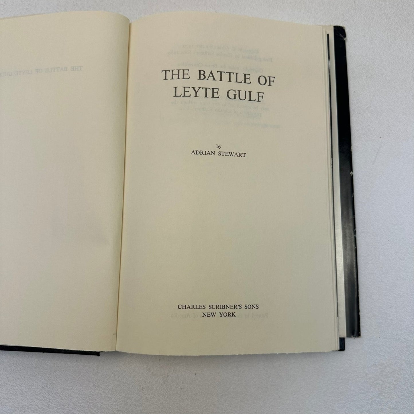 Battle of Leyte Gulf Adrian Stewart 1980 First Edition Military History Scribner