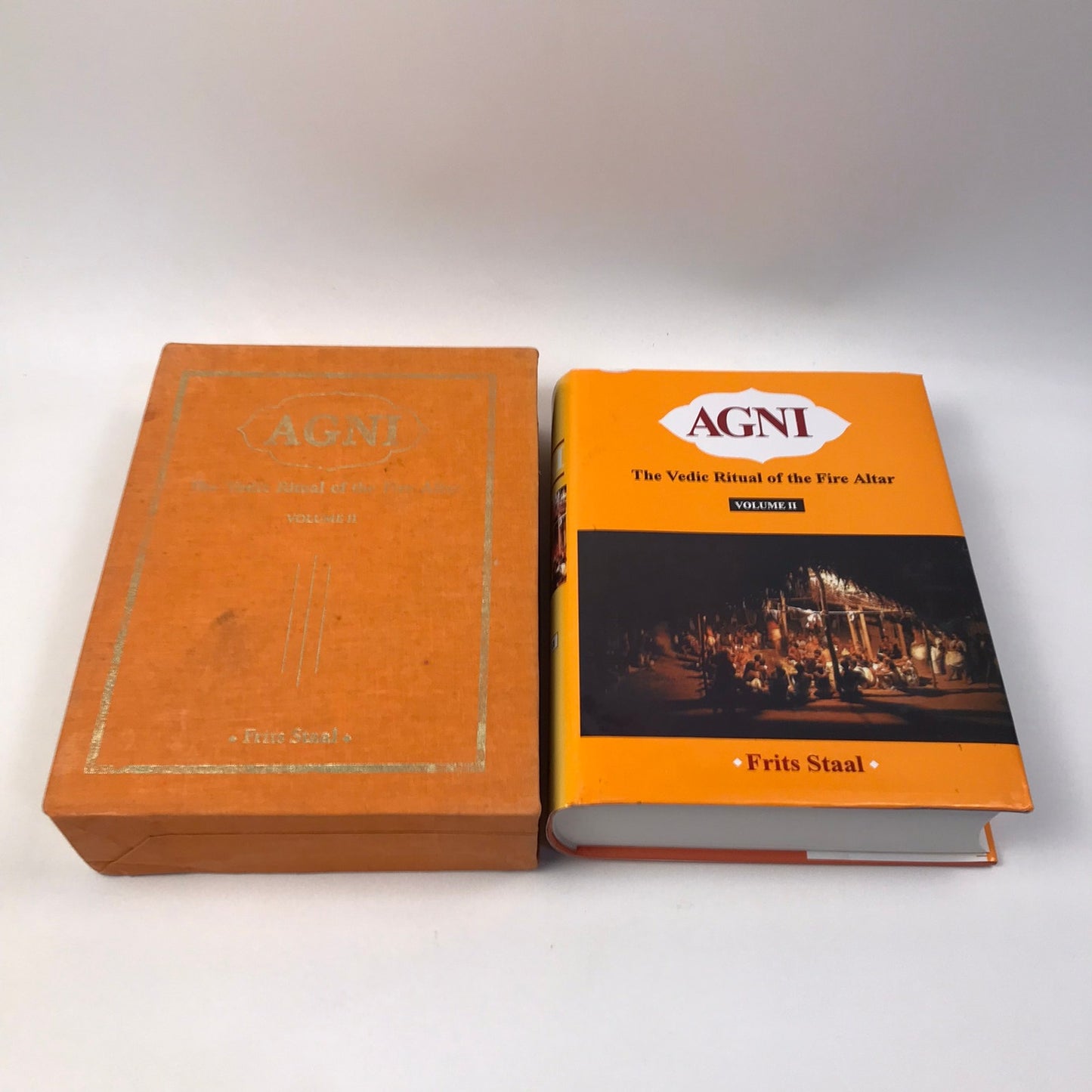Agni The Vedic Ritual of the Fire Altar Frits Staal Volumes 1 and 2 Slip Covers