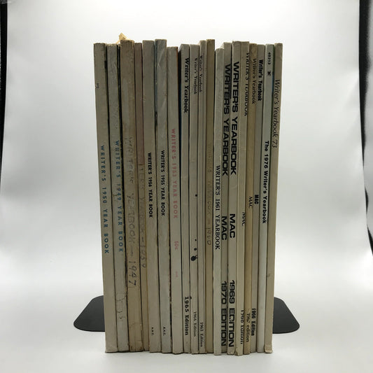 Lot of 19 Writer's Yearbook Magazine Illustrated 1949-1976 Vintage Writing Guide