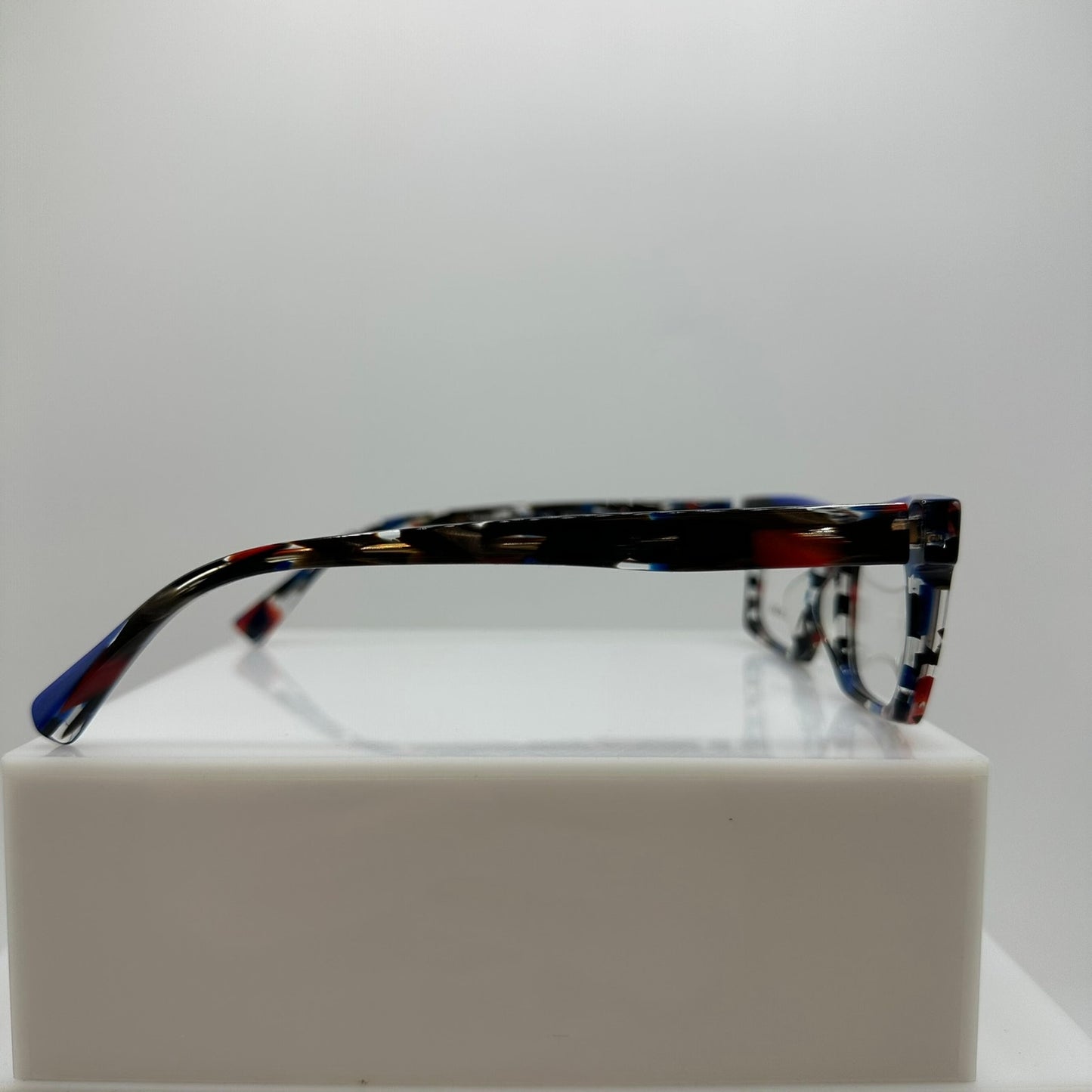 Alain Mikli Hadrien A03120 005 Red Blue Black Men Rectangular Frames 55-17-145