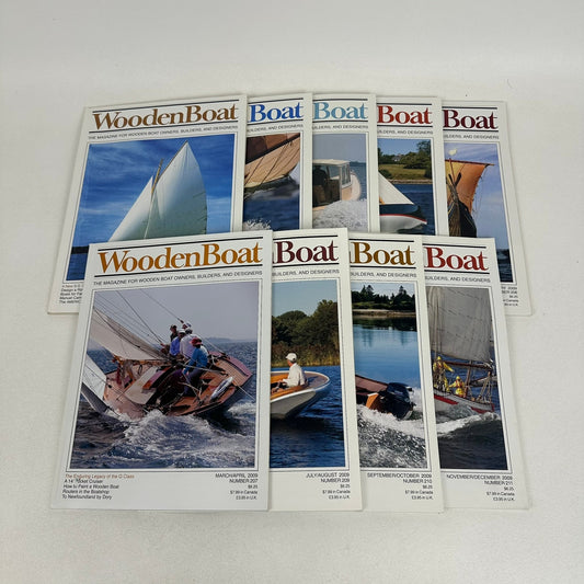 Wooden Boat Magazine Lot of 9 Issues Sailing Shipbuilding Nautical Maritime