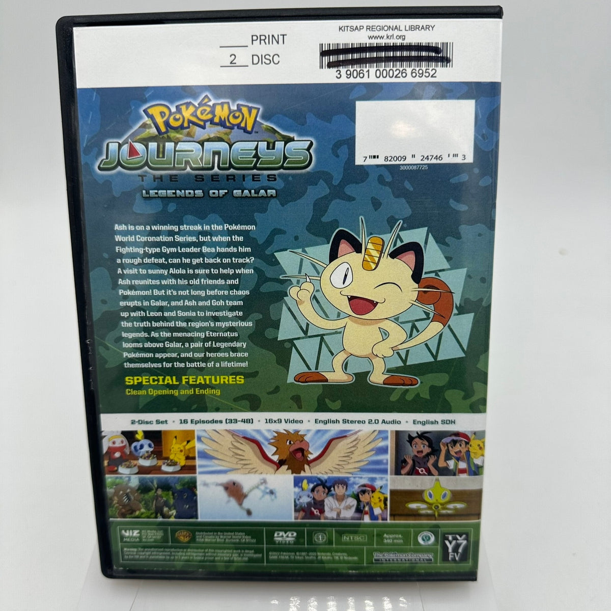 Pokemon Journeys The Series Legends of Galar 2 DVD Set Children Family Adventure